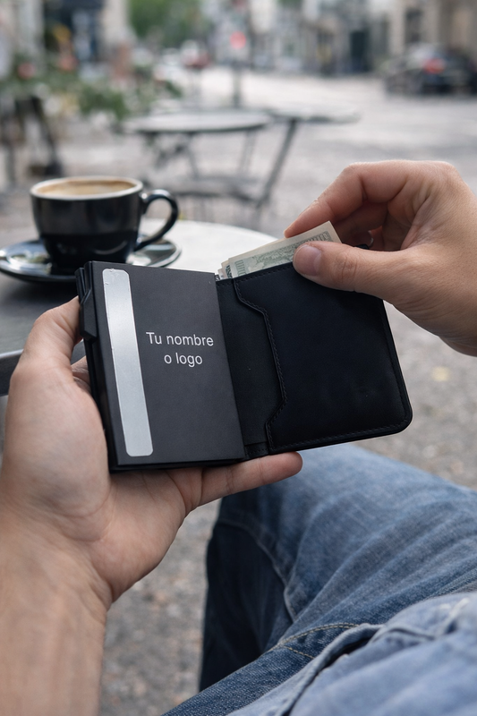 Billetera NOVAS RFID CON PERSONALIZACIÓN