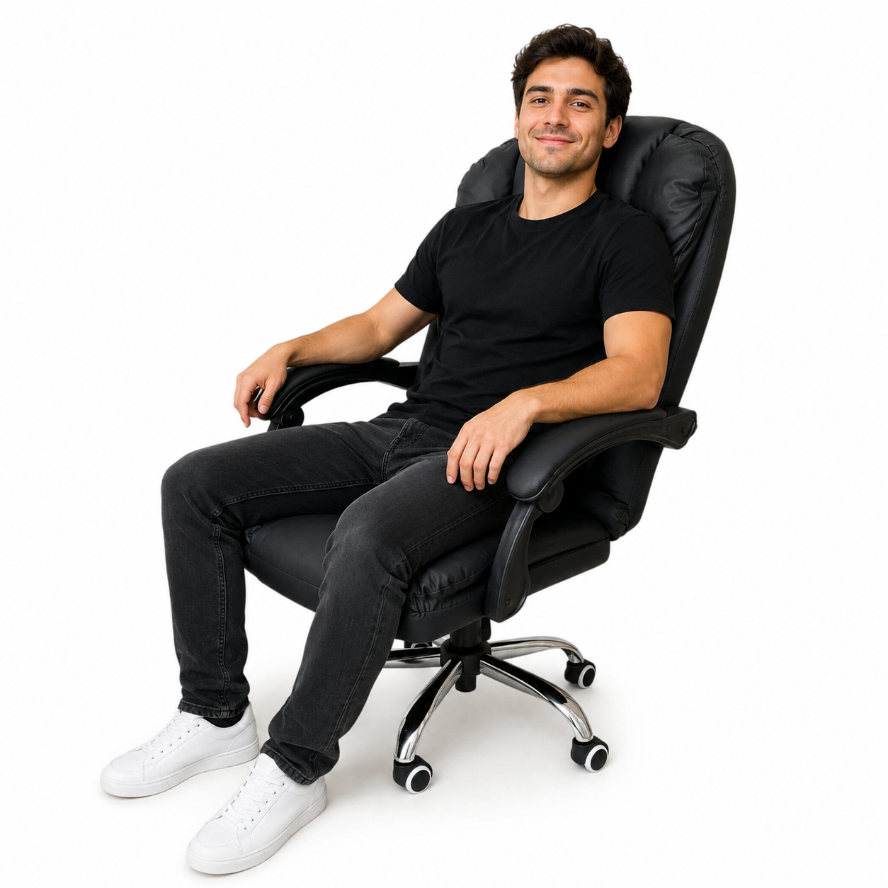 Silla oficina ejecutiva reclinable en color Negro