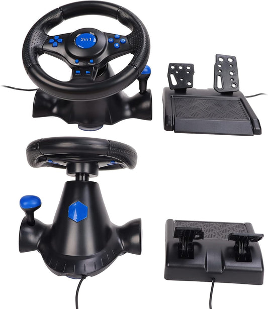 Volante y pedalera para ps4 y pc GT-V7