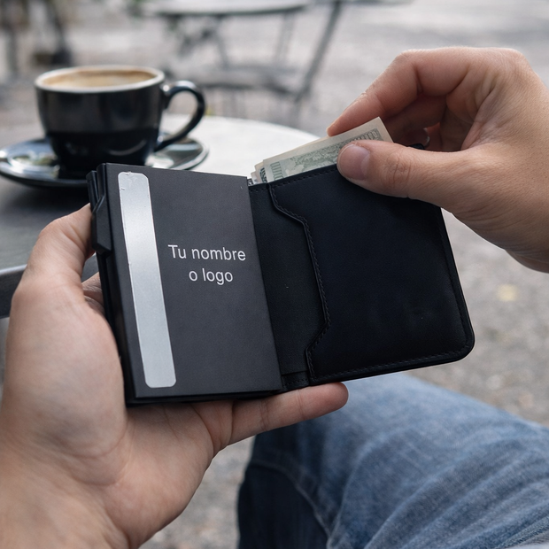Billetera NOVAS RFID CON PERSONALIZACIÓN