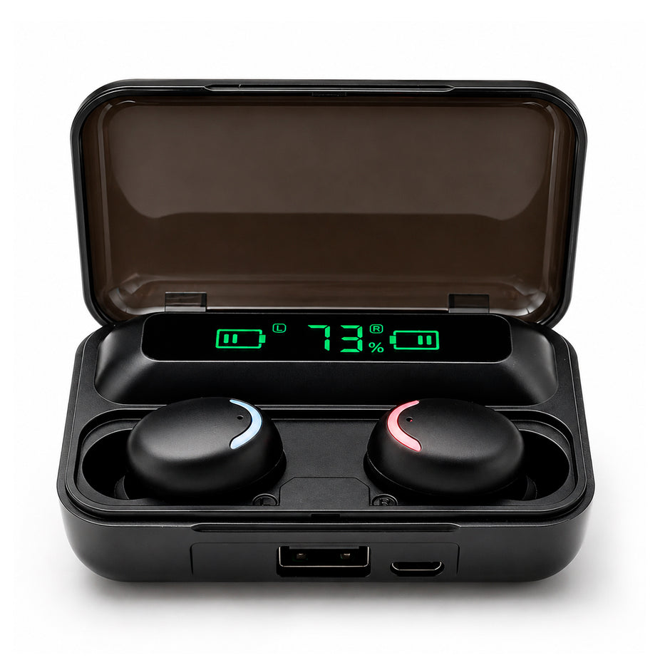 AURICULAR INALAMBRICO TWS  F9-5 CASE CON POWERBANK