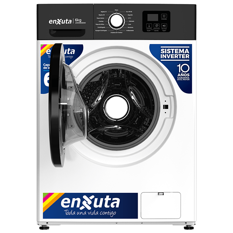 Lavarropas LENX0650DW Enxuta con puerta abierta