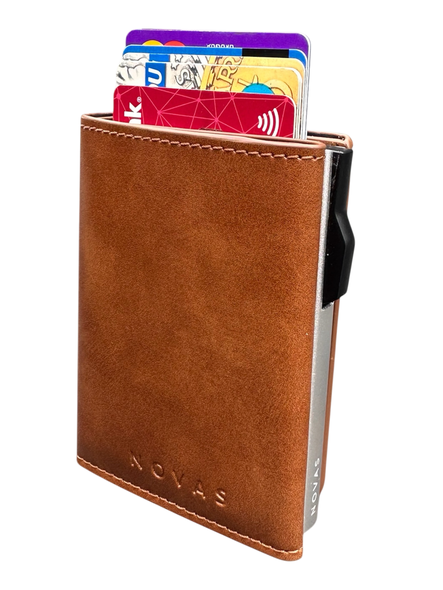 Billetera marrón RFID NOVAS 2026