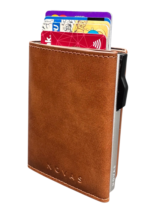 Billetera marrón RFID NOVAS 2026