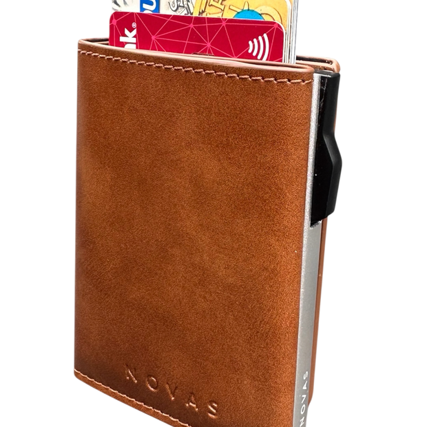 Billetera marrón RFID NOVAS 2026