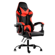 Silla Gamer ROJA/NEGRA CON BASE EN METAL